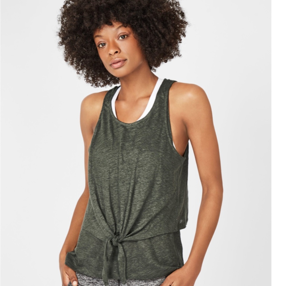 Sweaty Betty Gratitude Workout Tank in Olive Green Size Small